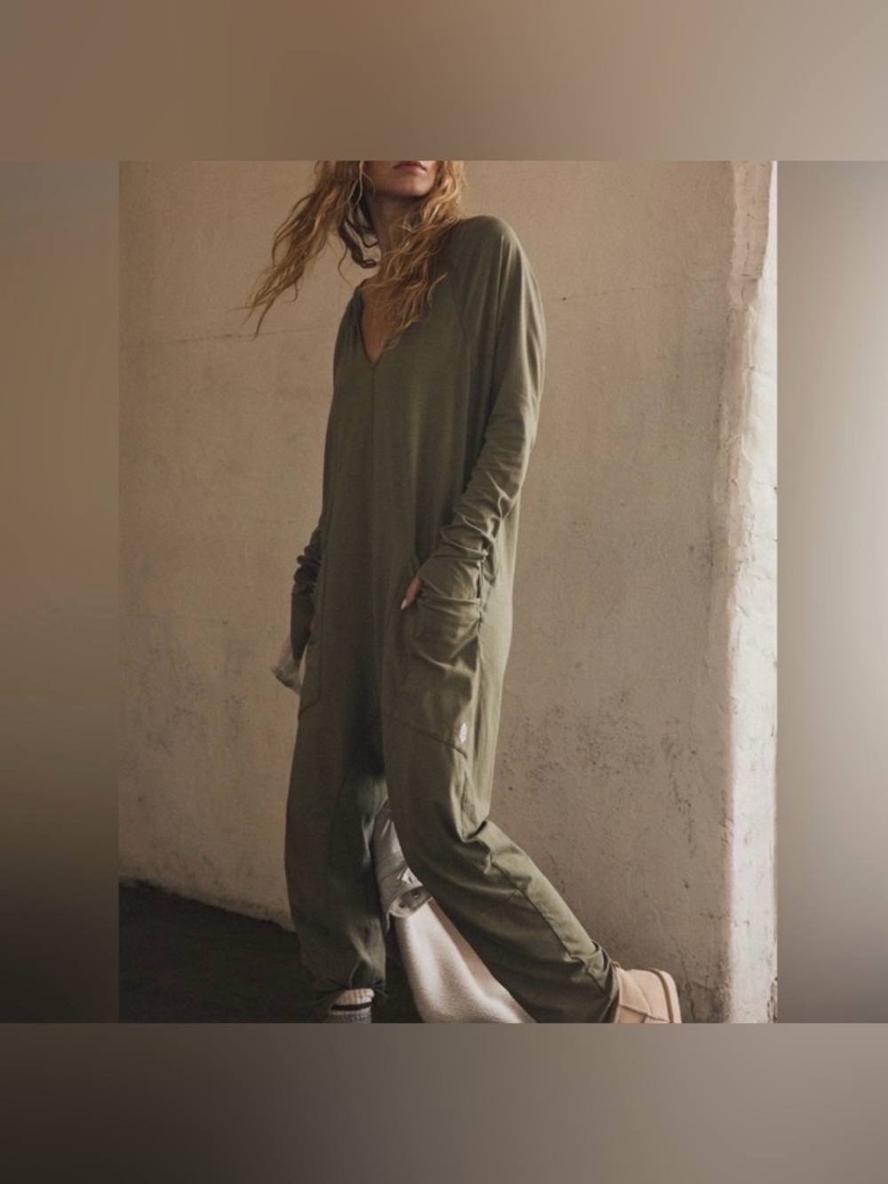 XS Seagrass Green Free People hot shot onesie - long sleeve - SOLD OUT